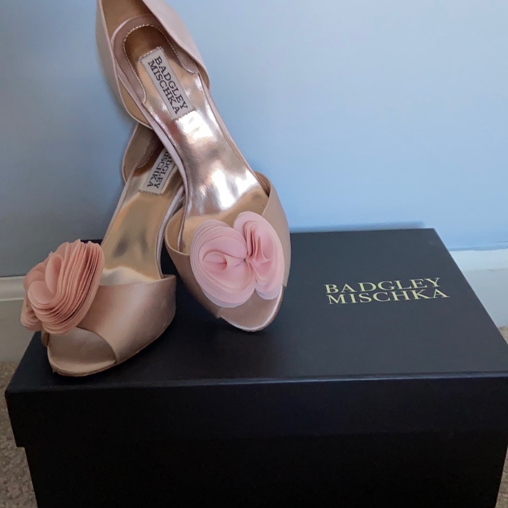 Badgley Mischka blush pumps. Size 7.